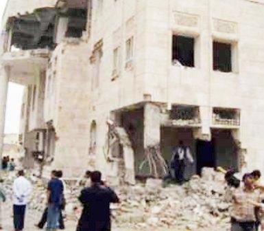 جانب من الدمار الذي احدثته عصابة الحوثيين